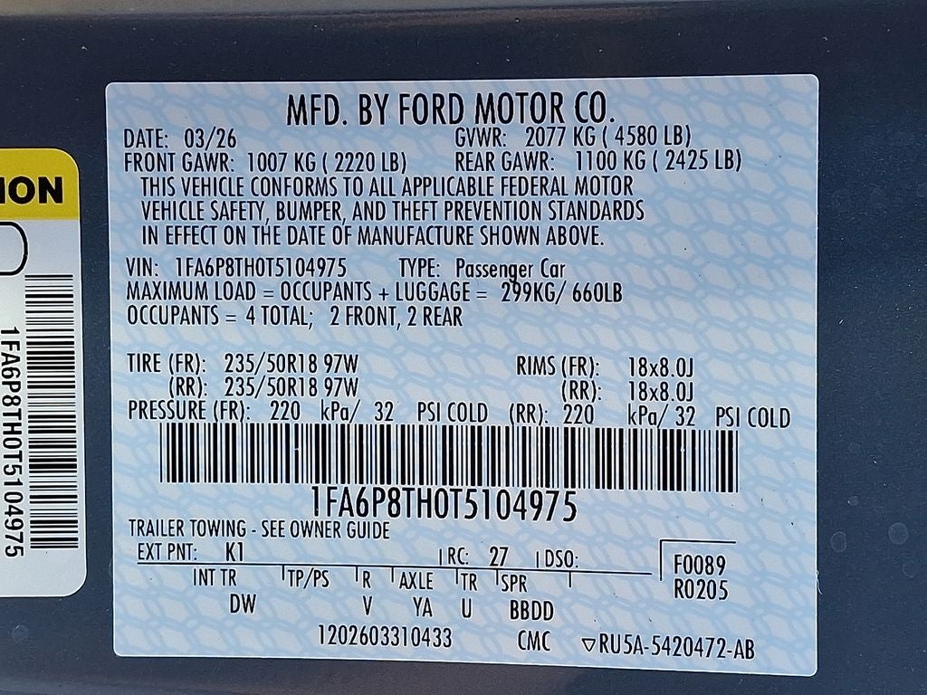 2026 Ford Mustang EcoBoost® Fastback