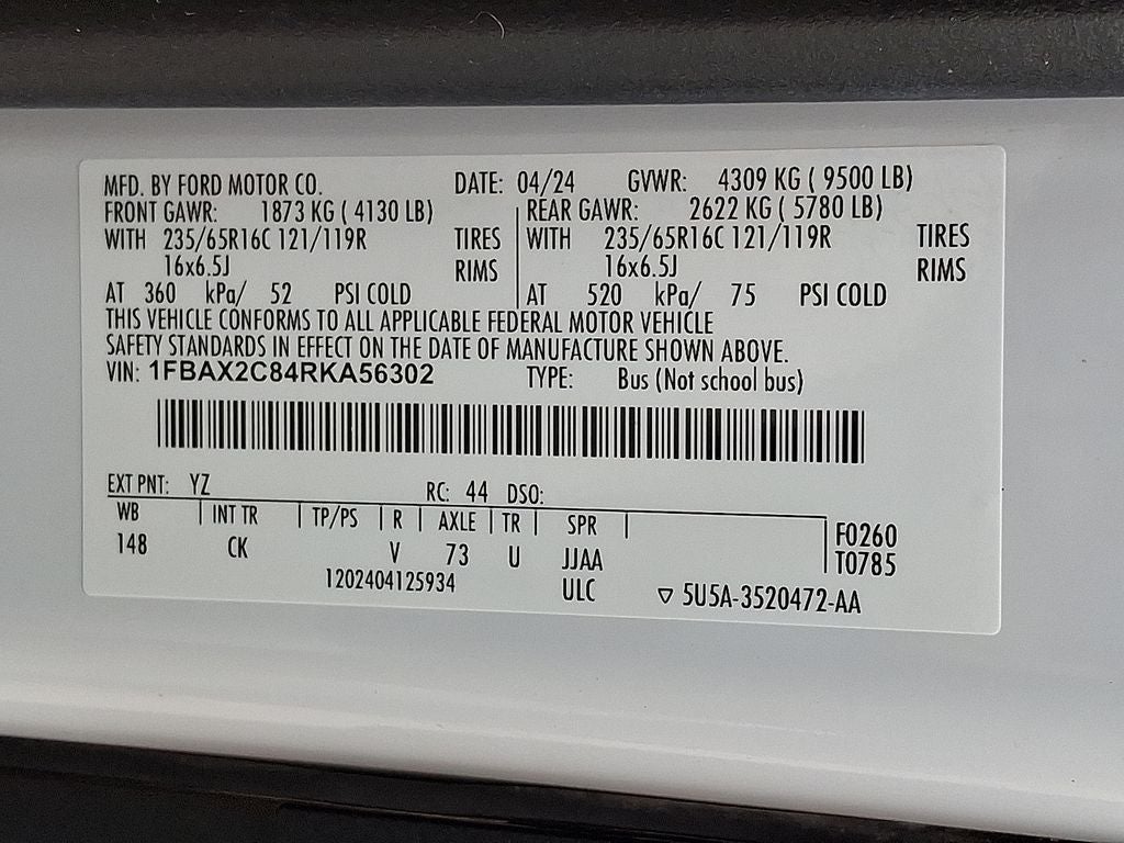 2024 Ford Transit-350 XL