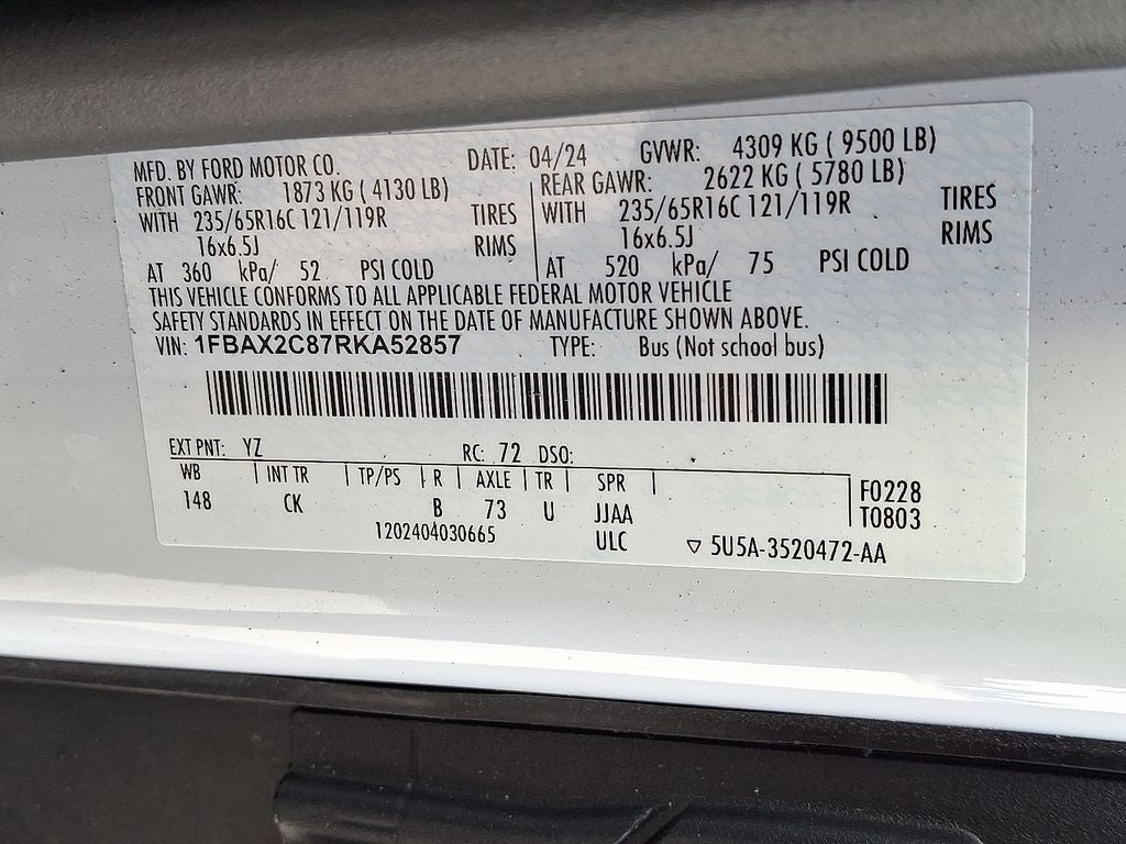 2024 Ford Transit-350 XLT