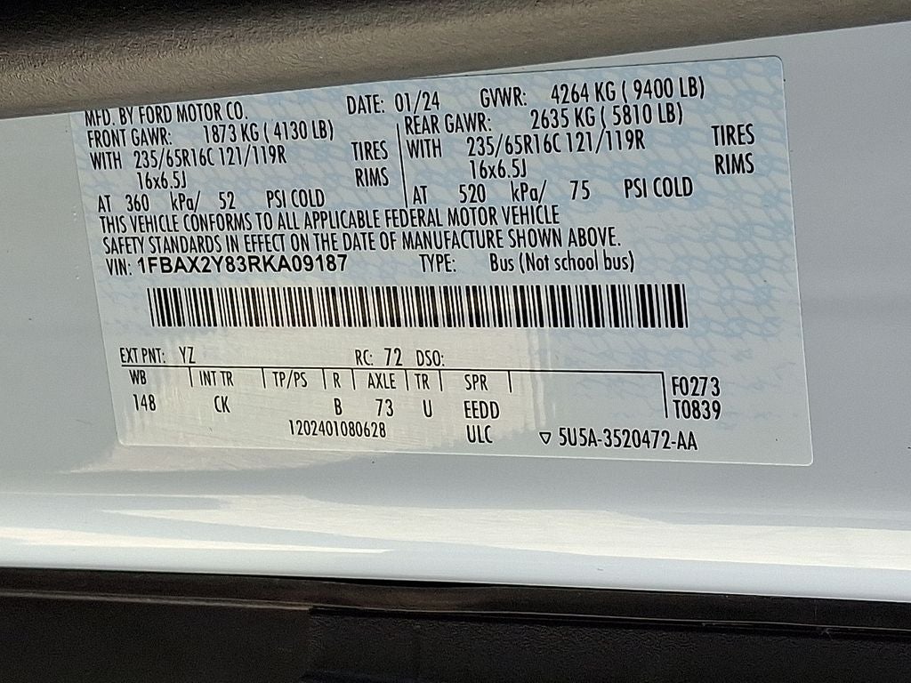 2024 Ford Transit-350 XLT