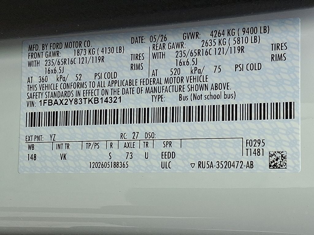 2026 Ford Transit-350 XL
