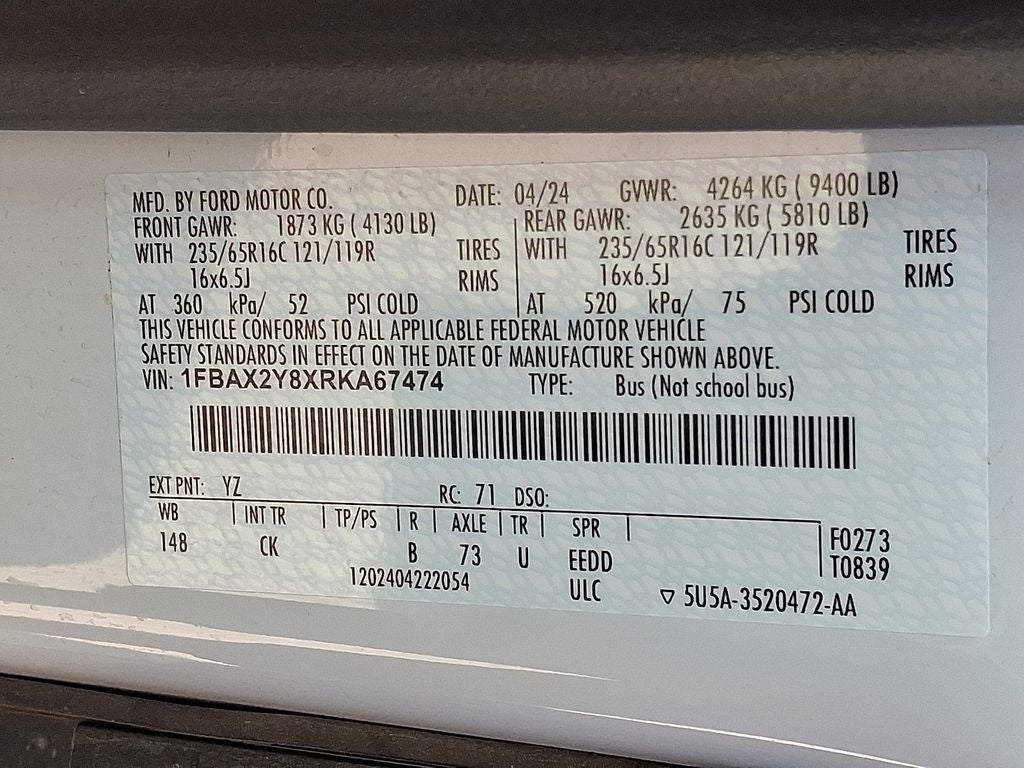 2024 Ford Transit-350 XLT