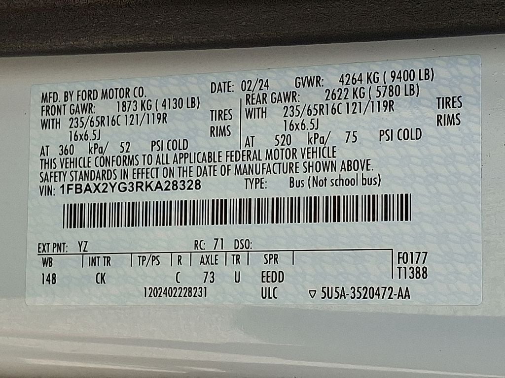 2024 Ford Transit-350 XLT