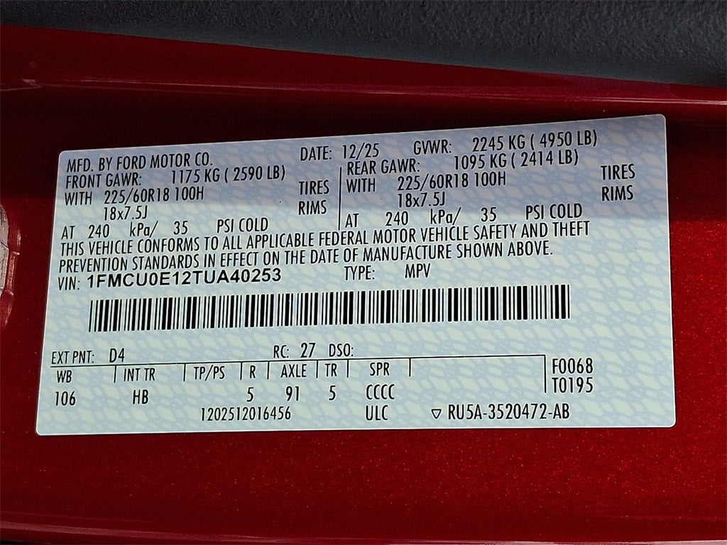 2026 Ford Escape Plug-In Hybrid Base