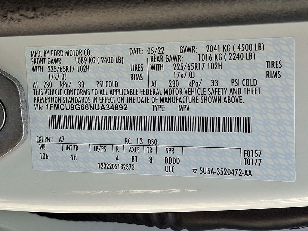 2022 Ford Escape SE