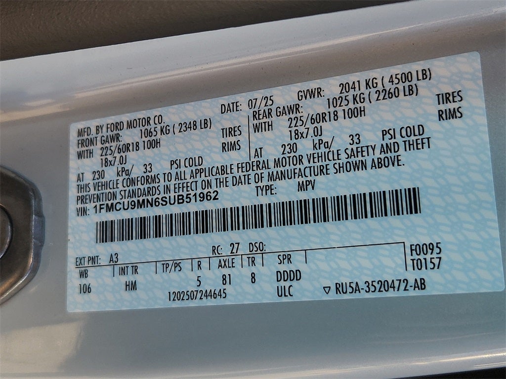 2025 Ford Escape ST-Line