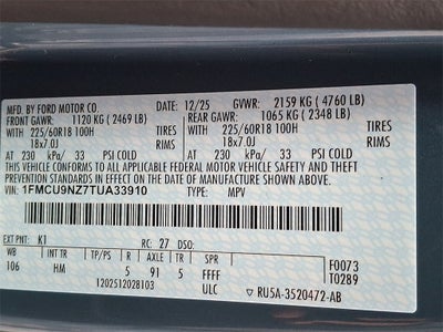 2026 Ford Escape Hybrid ST-Line Select