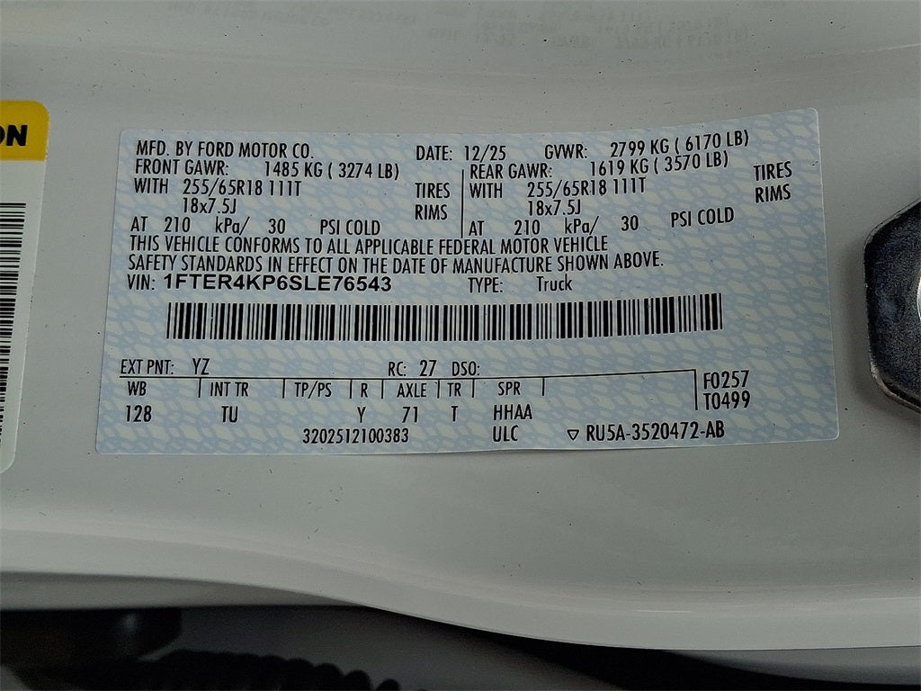 2025 Ford Ranger Lariat