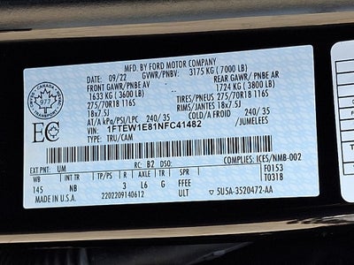 2022 Ford F-150 Tremor