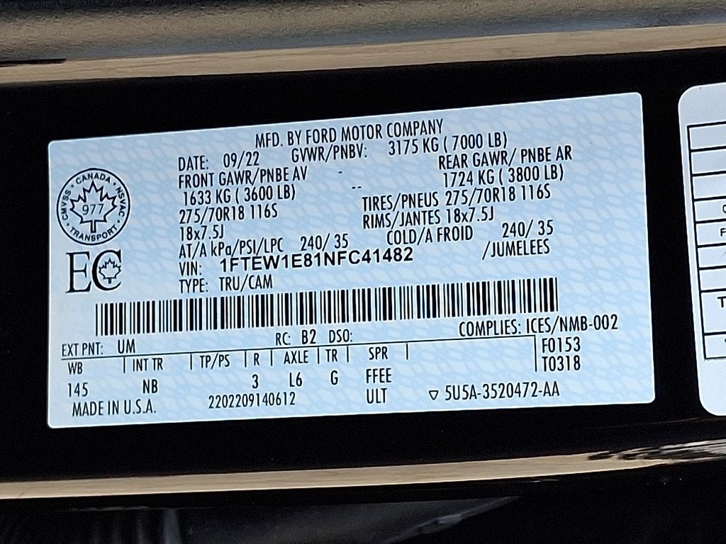 2022 Ford F-150 Tremor