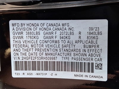 2024 Honda Civic Sport