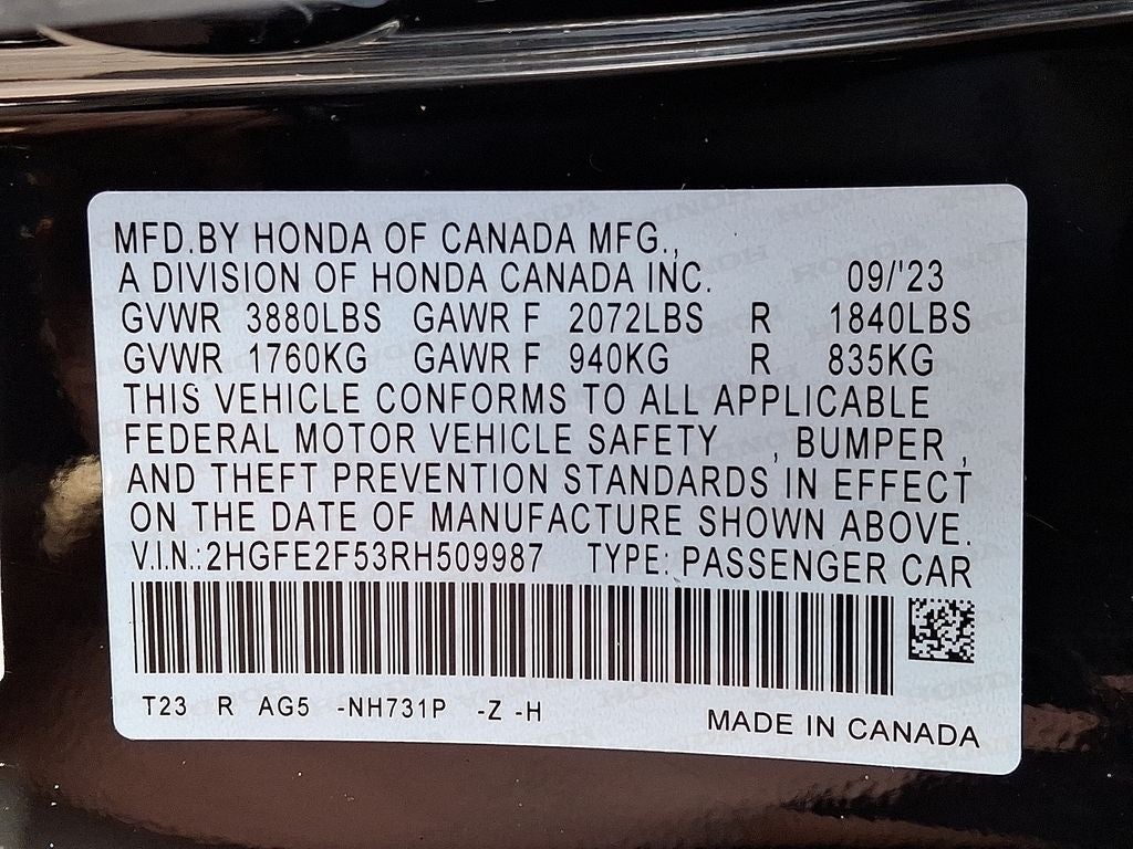 2024 Honda Civic Sport