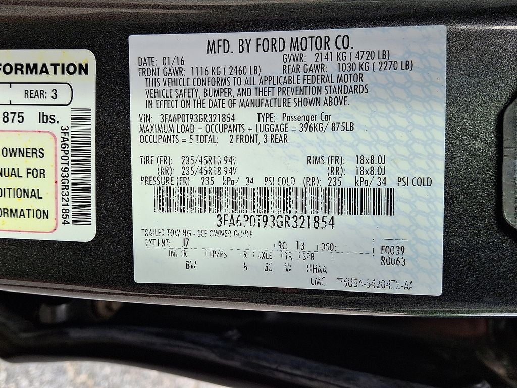 2016 Ford Fusion SE