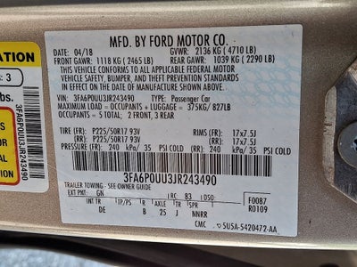2018 Ford Fusion Hybrid S