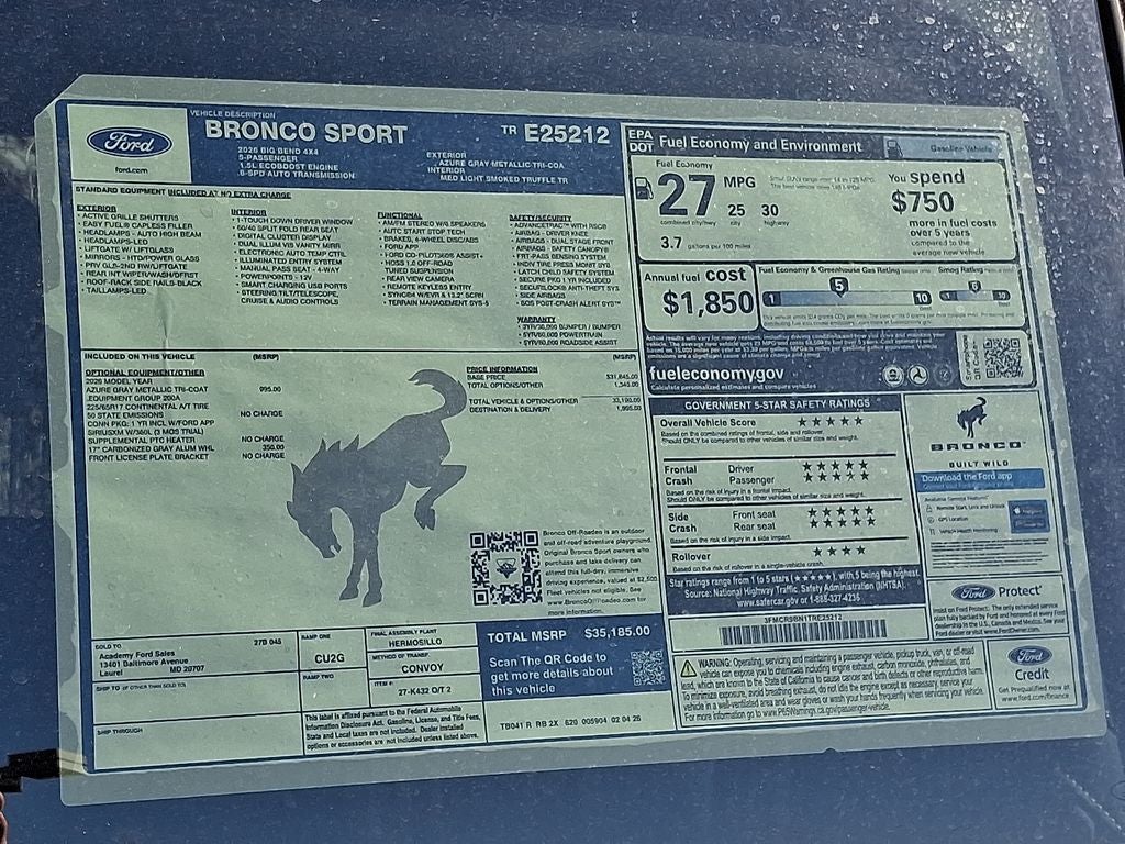 2026 Ford Bronco Sport Big Bend