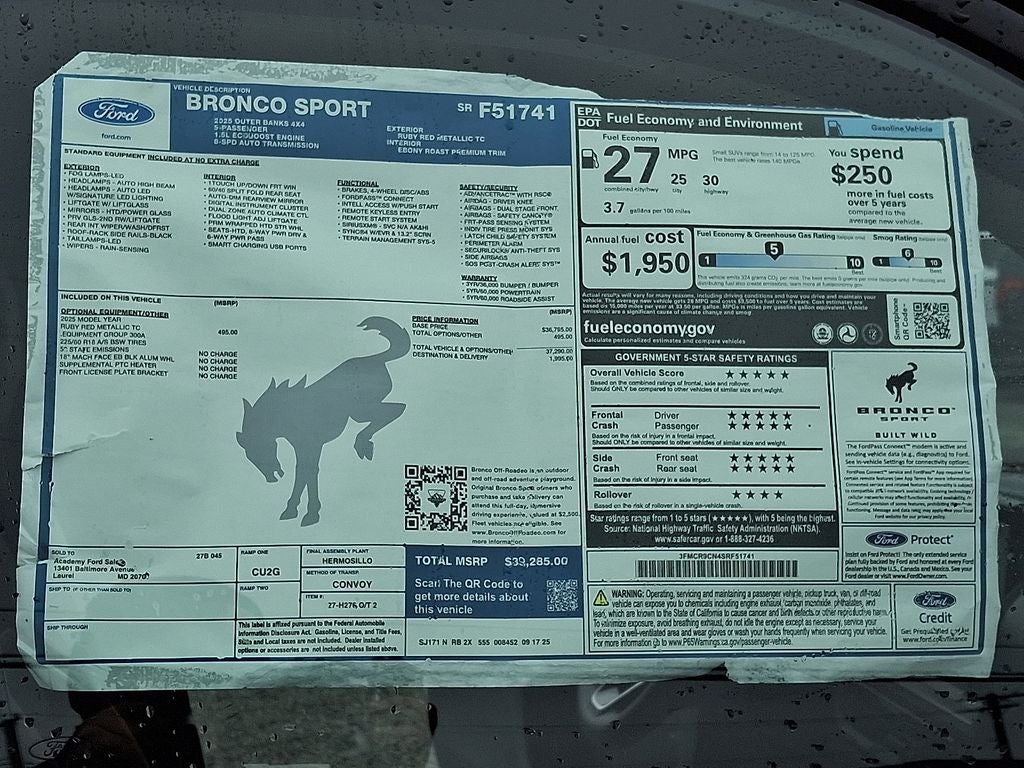 2025 Ford Bronco Sport Outer Banks