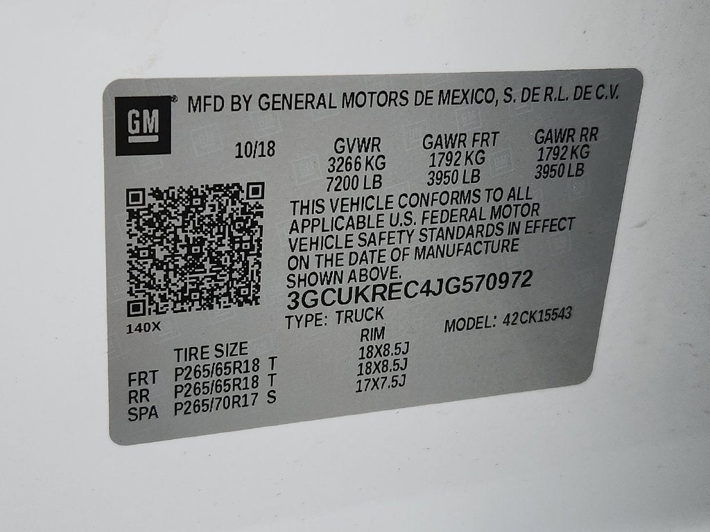 2018 Chevrolet Silverado 1500 LT LT2