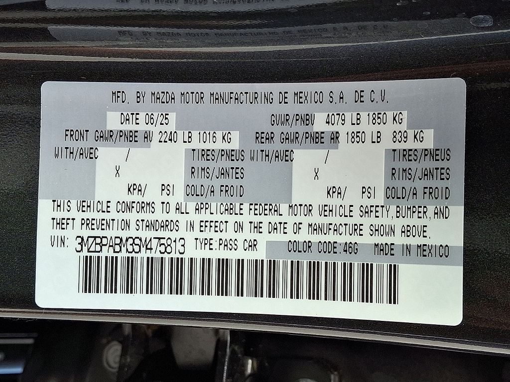 2025 Mazda Mazda3 2.5 S Select Sport