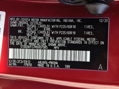 2021 Toyota Sienna XSE 7 Passenger