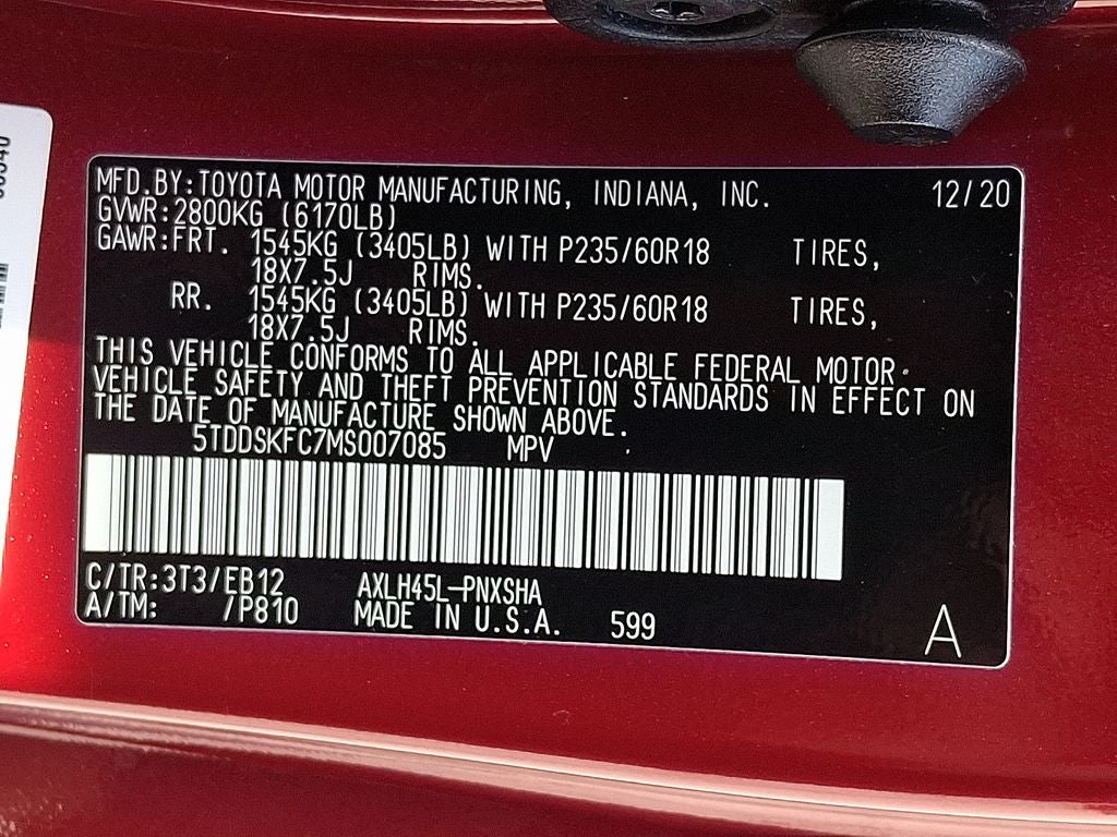 2021 Toyota Sienna XSE 7 Passenger