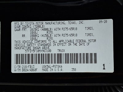 2021 Toyota Tundra SR5