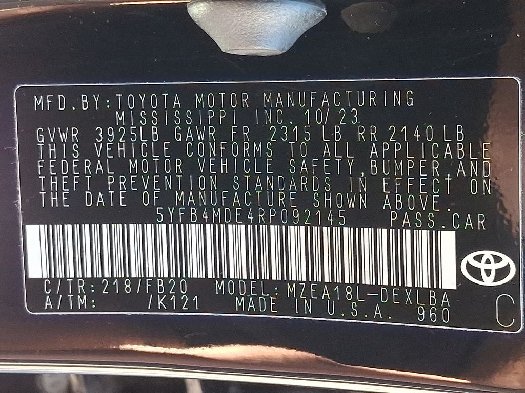 2024 Toyota Corolla LE