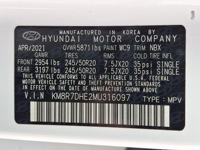 2021 Hyundai Palisade Calligraphy
